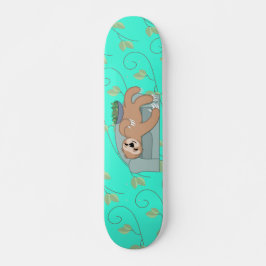 Cute Slaping met lui tropisch Oerwoud Persoonlijk Skateboard