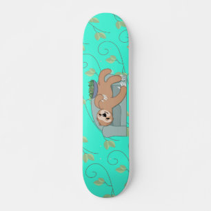 Cute Slaping met lui tropisch Oerwoud Persoonlijk Skateboard