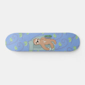 Cute Slaping met lui tropisch Oerwoud Persoonlijk Skateboard (Horizontaal)