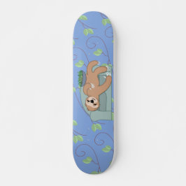 Cute Slaping met lui tropisch Oerwoud Persoonlijk Skateboard
