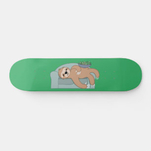 Cute Slaping met lui tropisch Oerwoud Persoonlijk Skateboard