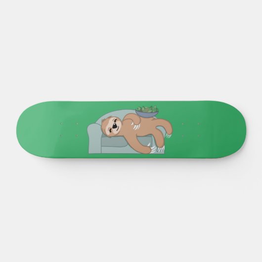 Cute Slaping met lui tropisch Oerwoud Persoonlijk Skateboard (Horizontaal)