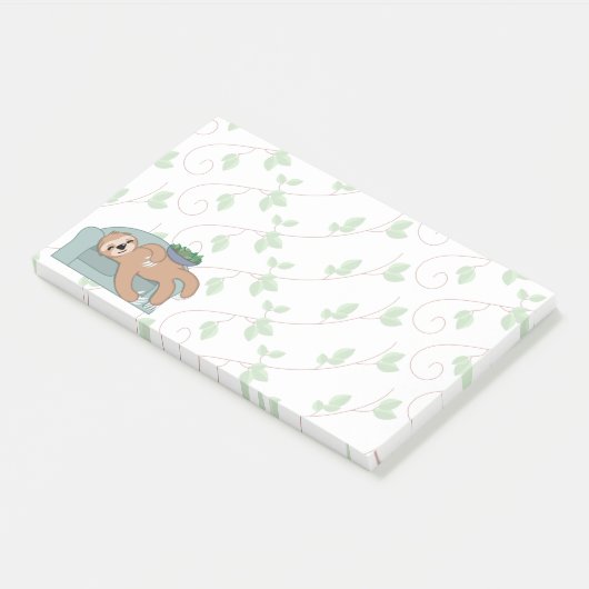 Cute Slaping met lui tropisch Oerwoud Post-it® Notes (Schuin)