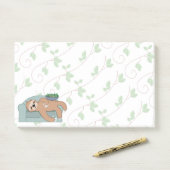 Cute Slaping met lui tropisch Oerwoud Post-it® Notes (Op bureau)