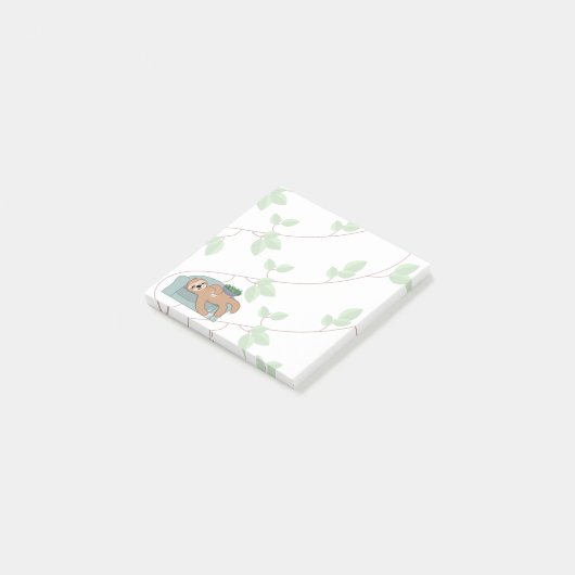 Cute Slaping met lui tropisch Oerwoud Post-it® Notes (Schuin)