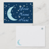 Cute Slaping Moon Visitekaartjes (Voorkant / Achterkant)