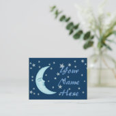 Cute Slaping Moon Visitekaartjes (Staand voorkant)