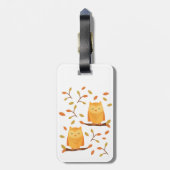 Cute Slaping Owamens Najaar 🦉 Bagagelabel (Achterkant verticaal)