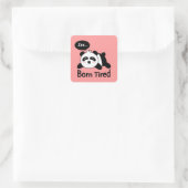 Cute Slaping Panda, geboren in tired Vierkante Sticker (Tas)