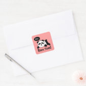 Cute Slaping Panda, geboren in tired Vierkante Sticker (Envelop)