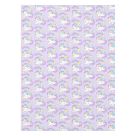 Cute Slaping Unicorn met kleurrijke Shootster Tafelkleed