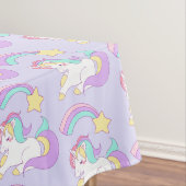 Cute Slaping Unicorn met kleurrijke Shootster Tafelkleed (Voorbeeld)