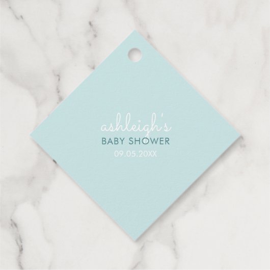 Cute Slaping Whale Baby shower Bedankjes Labels (Achterkant)