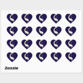Cute Slaping White Cat Design Hart Sticker (Vel)