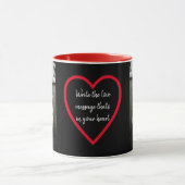 Cute Slaping White Dog Love Message in Heart Red Mok (Midden)