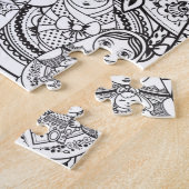 Cute Slavic Folk Art Nesting Dolls Family Colour Legpuzzel (Zijkant)