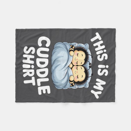 Cute Sleeng Bee This Is My Cuddle  Fleece Deken (Voorkant (Horizontaal))