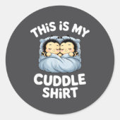 Cute Sleeng Bee This Is My Cuddle  Ronde Sticker (Voorkant)