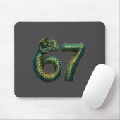 Cute Sleeng Dragon 67 Cool Six-seven Funny Six Sev Muismat (Met muis)