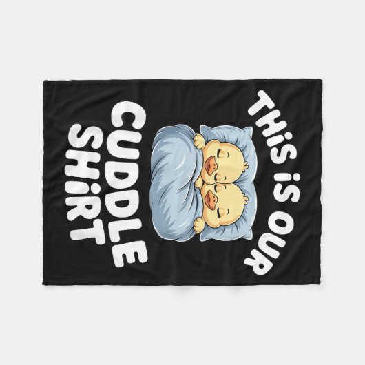 Cute Sleeng Ducks This Is Our Cuddle  Fleece Deken (Voorkant (Horizontaal))