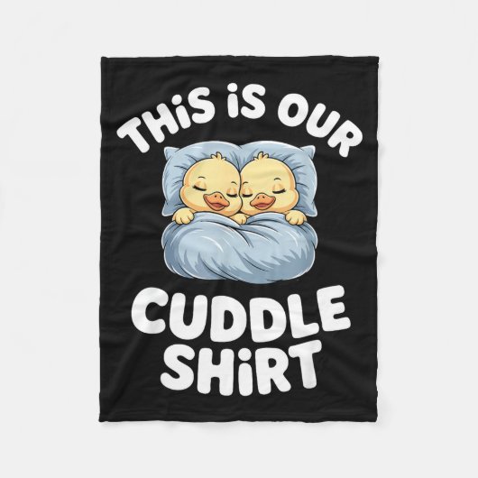 Cute Sleeng Ducks This Is Our Cuddle  Fleece Deken (Voorkant)