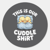 Cute Sleeng Ducks This Is Our Cuddle  Ronde Sticker (Voorkant)