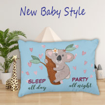Cute Sleep de hele dag Koala Beer Baby