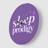 Cute Sleep Prodigy Word Art Grote Klok (Hoek)