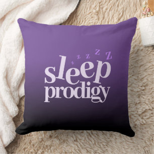 Cute Sleep Prodigy Word Art Kussen