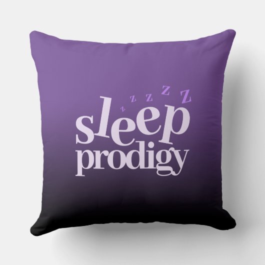 Cute Sleep Prodigy Word Art Kussen (Achterkant)