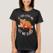Cute Sleeping Animal Pajama Nap Red Panda T-shirt (Voorkant)