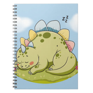 Cute Sleeping Baby Dinosaur Notebook Notitieboek