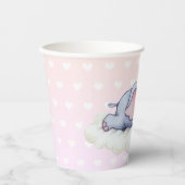 Cute Sleeping Baby Elephant Baby Shower Paper Cups Papieren Bekers (Voorkant)
