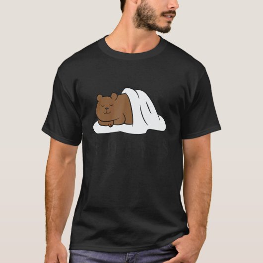 Cute Sleeping Bear Good At Naps  Bear T-shirt (Voorkant)