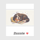 "Cute Sleeping Bernese Mountain Dog Sticker (Vel)