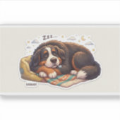 "Cute Sleeping Bernese Mountain Dog Sticker (Voorkant)