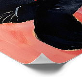 Cute Sleeping Black Cat Poster (Hoek)