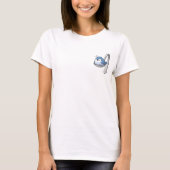 Cute Sleeping Blue Bird Nestled in a Silver Spoon T-shirt (Voorkant)