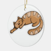 Cute Sleeping Brown Kitty Cat Keramisch Ornament (Links)