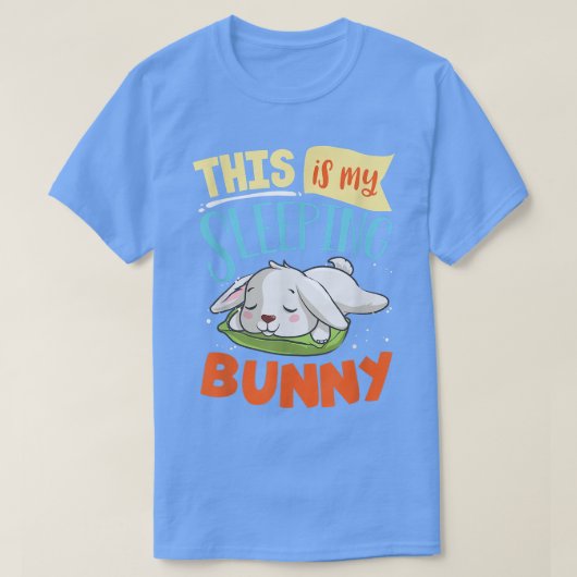 Cute Sleeping Bunny Graphic Women Man Kinder Rabbi T-shirt (Design voorkant)