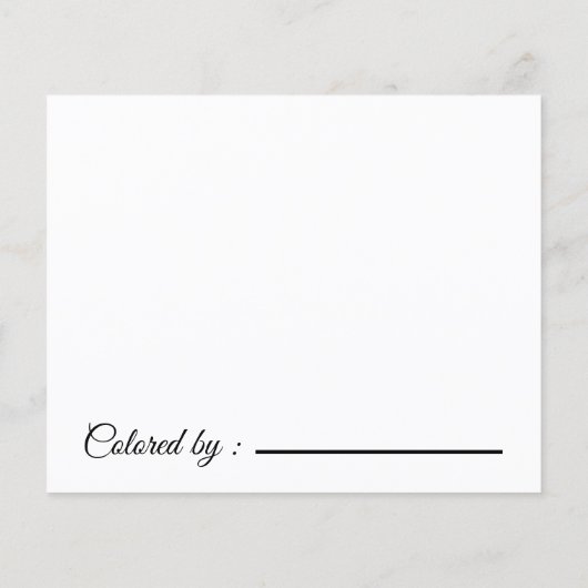 Cute Sleeping Cat Coloring Page (Achterkant)