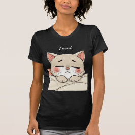 Cute Sleeping Cat I Need a Nap Kawaii Artwork T-shirt