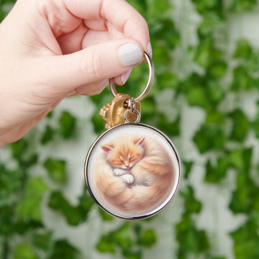 cute sleeping cat sleutelhanger (Hand)