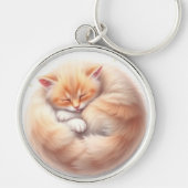 cute sleeping cat sleutelhanger (Voorkant)