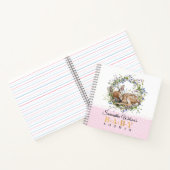 Cute Sleeping Doe Baby Shower Guest Book Notitieboek (Binnen)