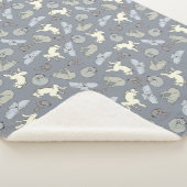 Cute Sleeping Dogs Print op Sherpa Blanket Deken (3/4)
