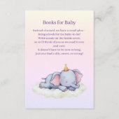 Cute Sleeping Elephant Baby Shower Enclosure Card Informatiekaartje (Voorkant)