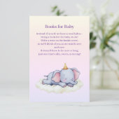 Cute Sleeping Elephant Baby Shower Enclosure Card Informatiekaartje (Staand voorkant)
