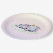 Cute Sleeping Elephant Baby Shower Paper Plates Papieren Bordje (Gekanteld)