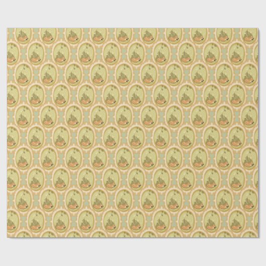 Cute Sleeping Fox Cadeaupapier (Vlak)